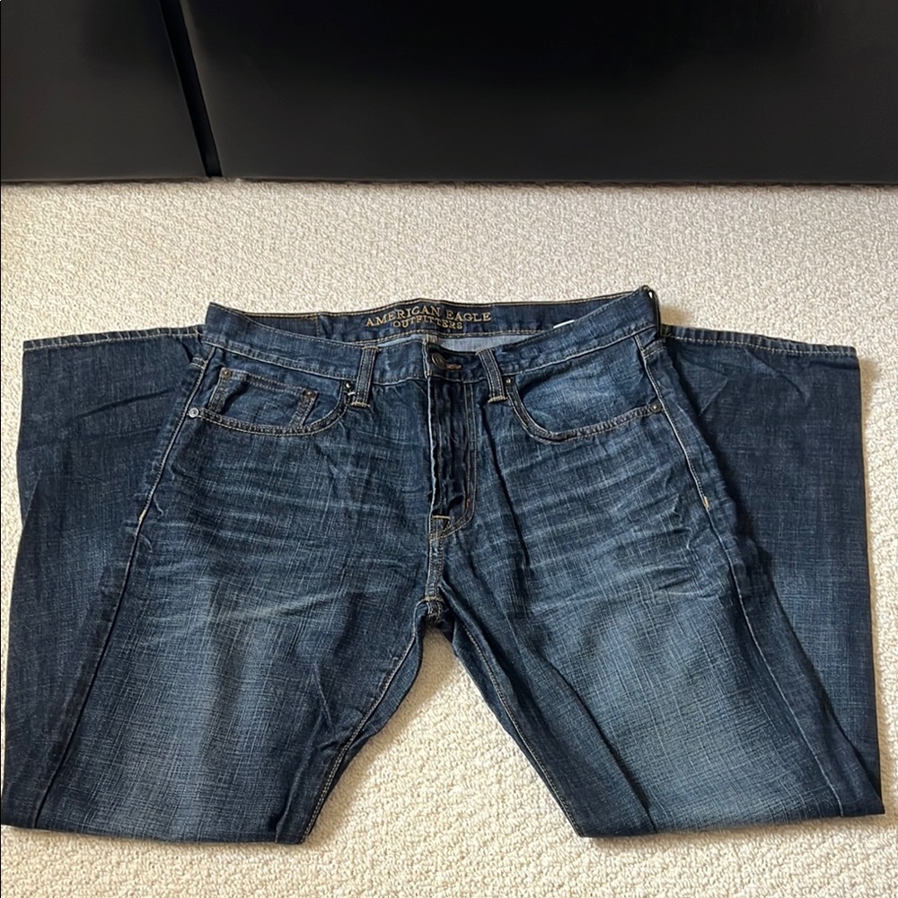 American Eagle Outfitters Men's Blue Jeans - Slim Straight